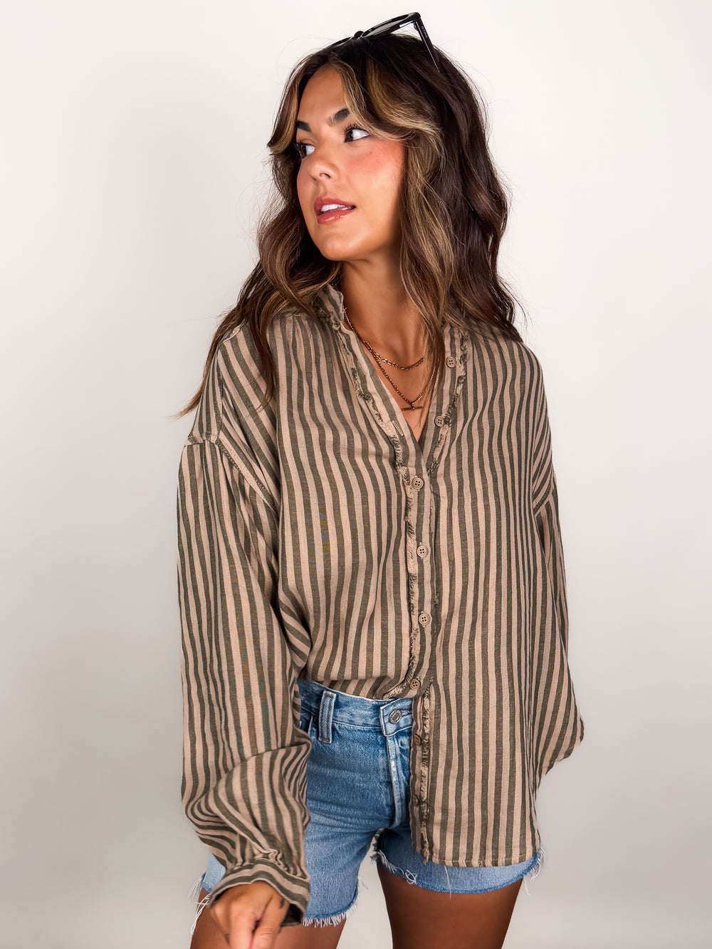 Accustomed To Her Style Striped Shirt