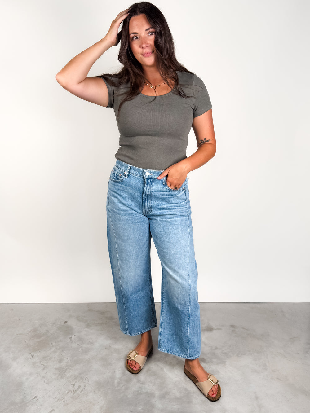 Over And Over Ribbed Scoop Tee