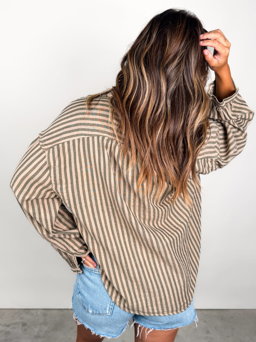 Accustomed To Her Style Striped Shirt