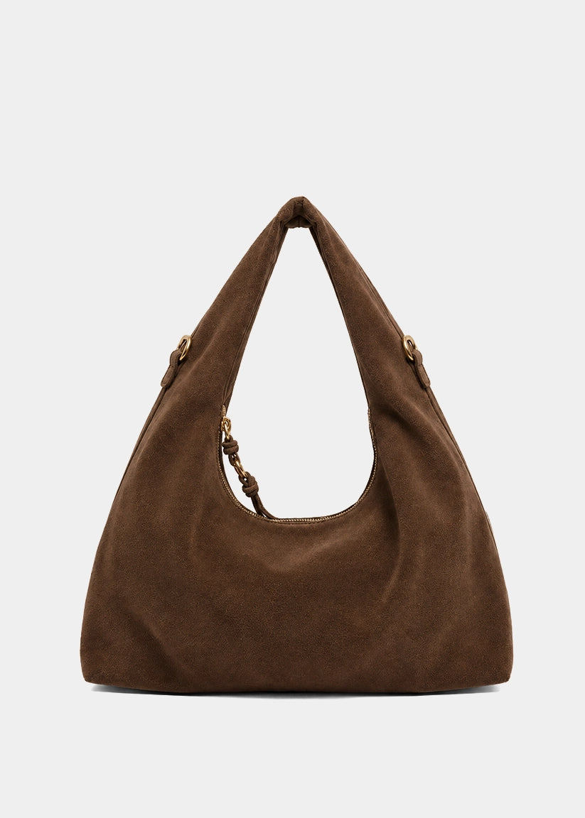 Soft Suede Hobo Handbag