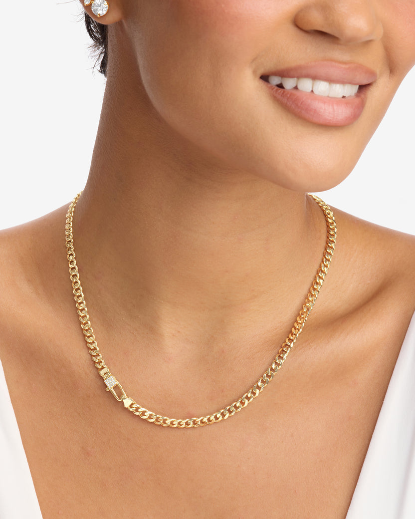 Julian Pave Lock 5mm Necklace