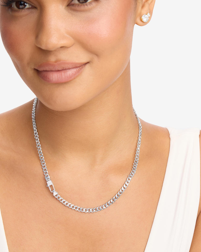 Julian Pave Lock 5mm Necklace