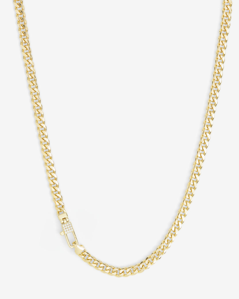 Julian Pave Lock 5mm Necklace