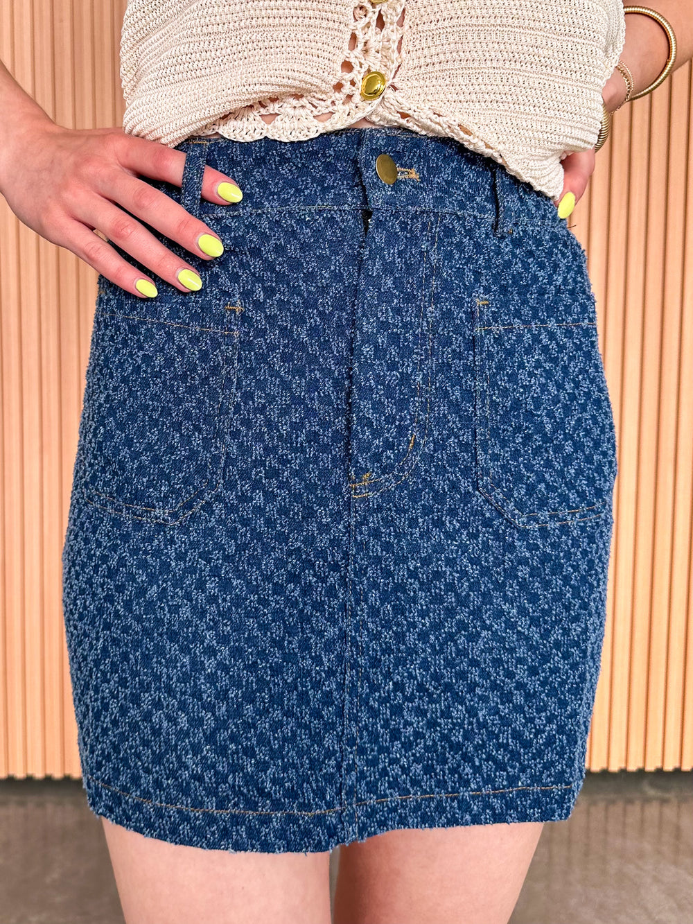 Out Of Breath Denim Skirt