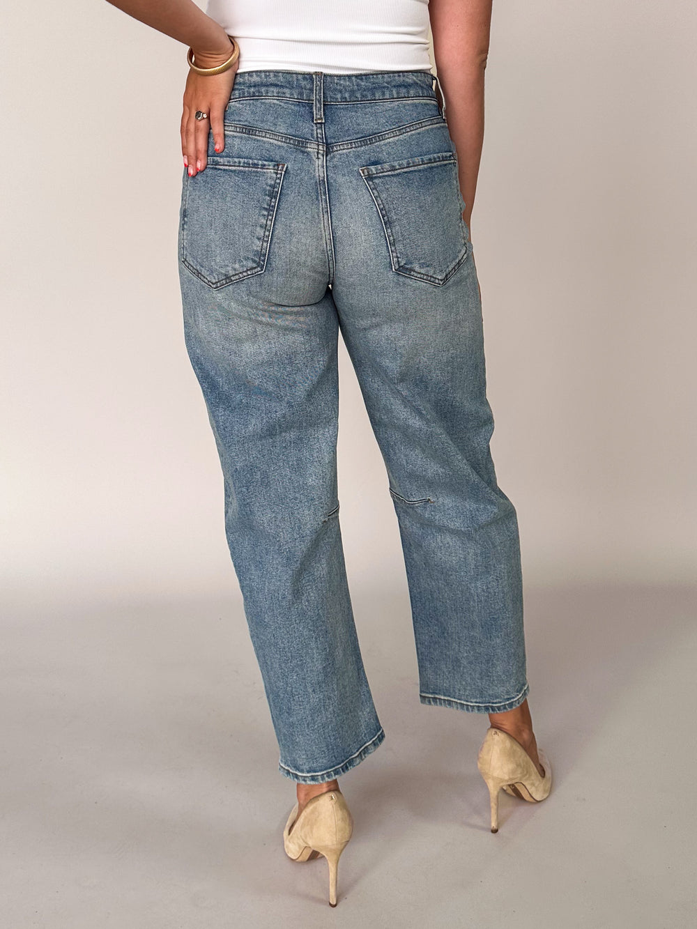 Ashley High Rise Slouchy Barrel Straight Leg