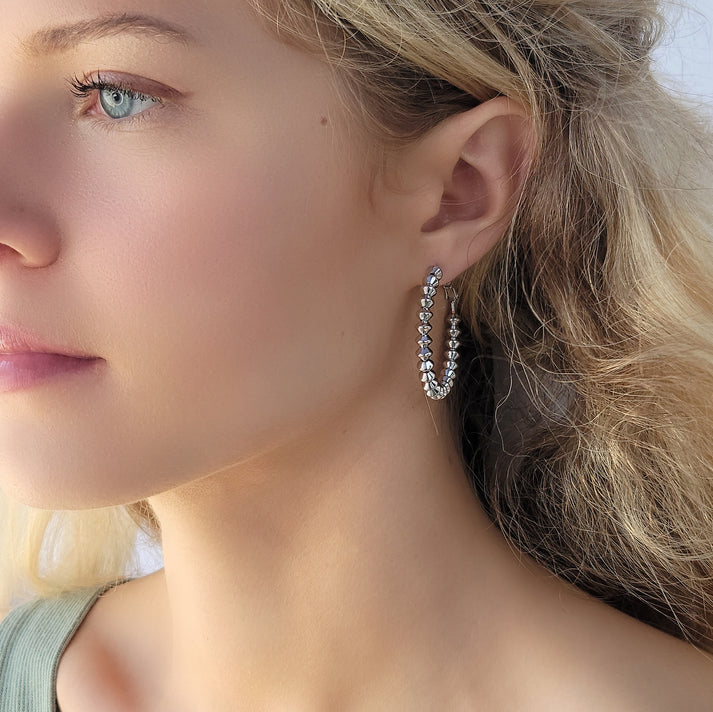 211 Conical Bead Pattern Hoops