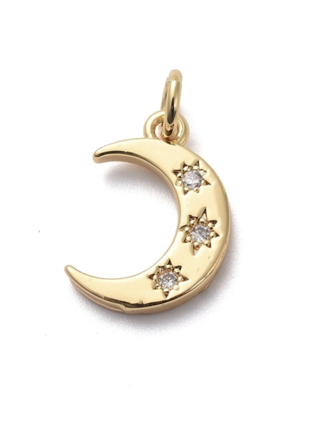 Moon CZ Charm