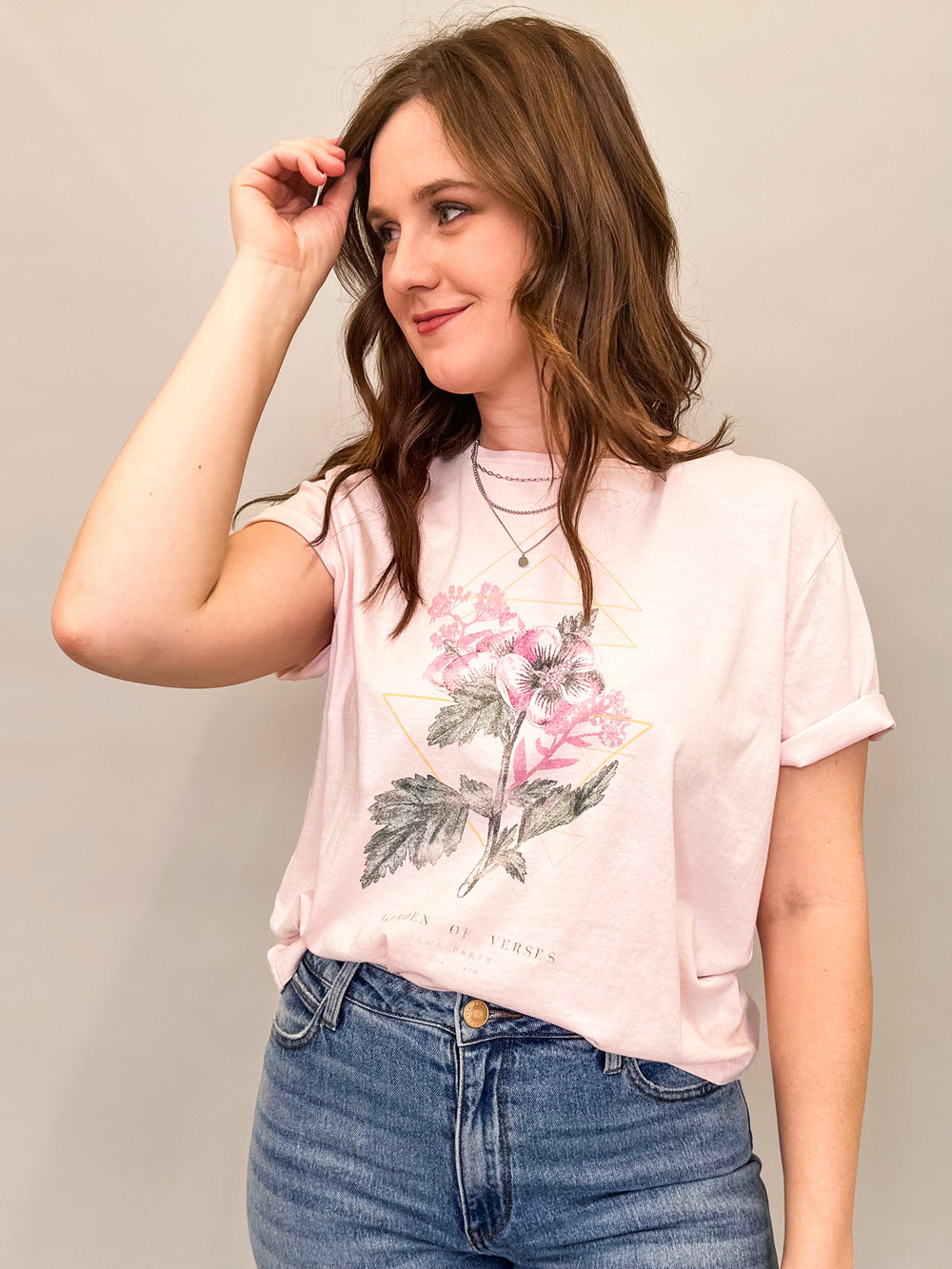 Floral Braided Graphic Tee