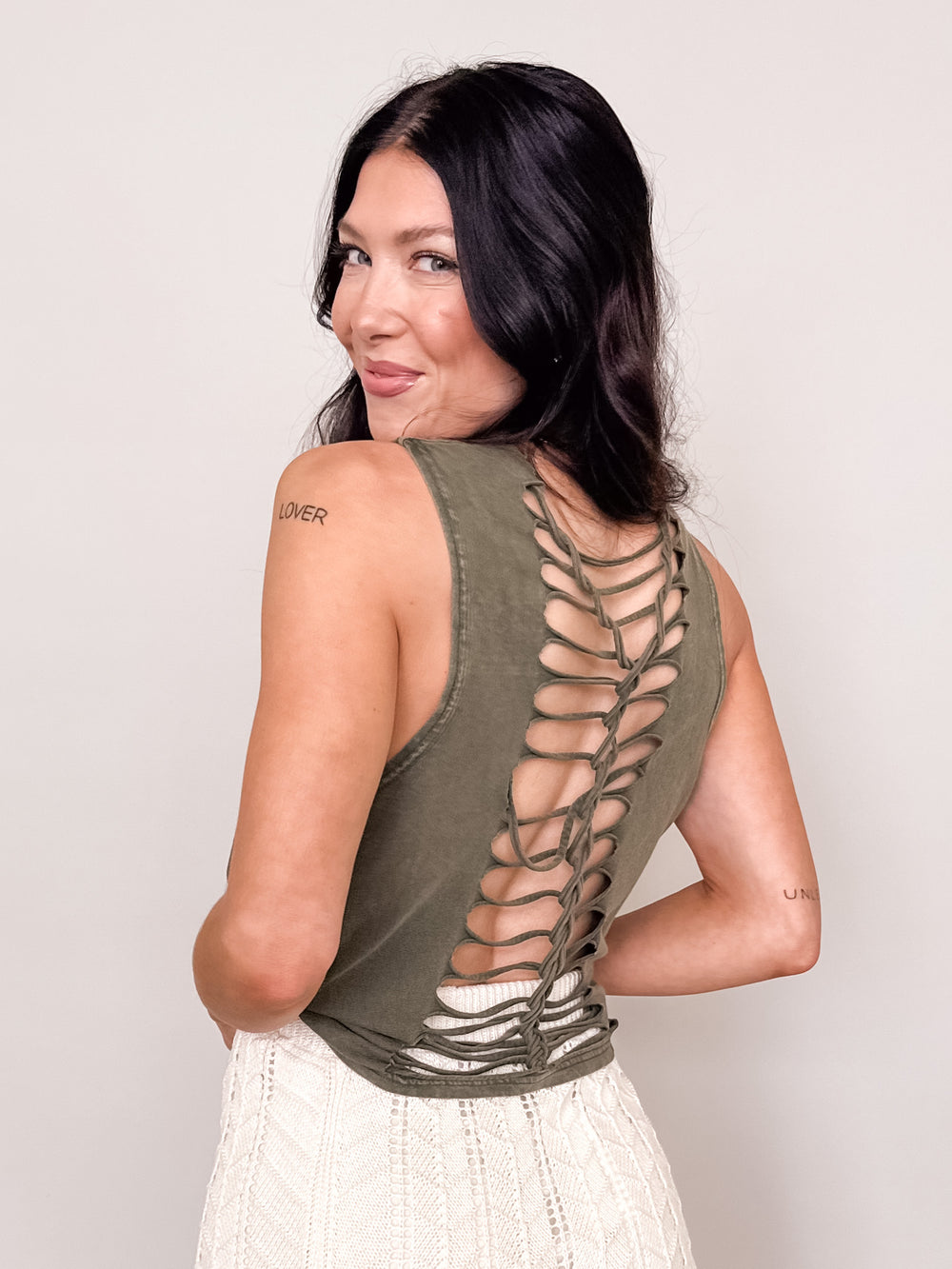 Rolling Stones Braided Muscle Tank
