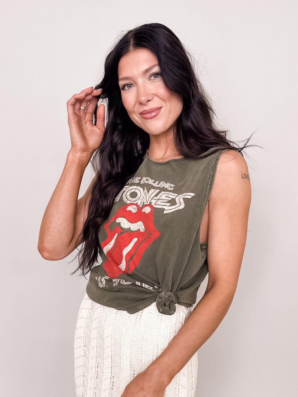 Rolling Stones Braided Muscle Tank