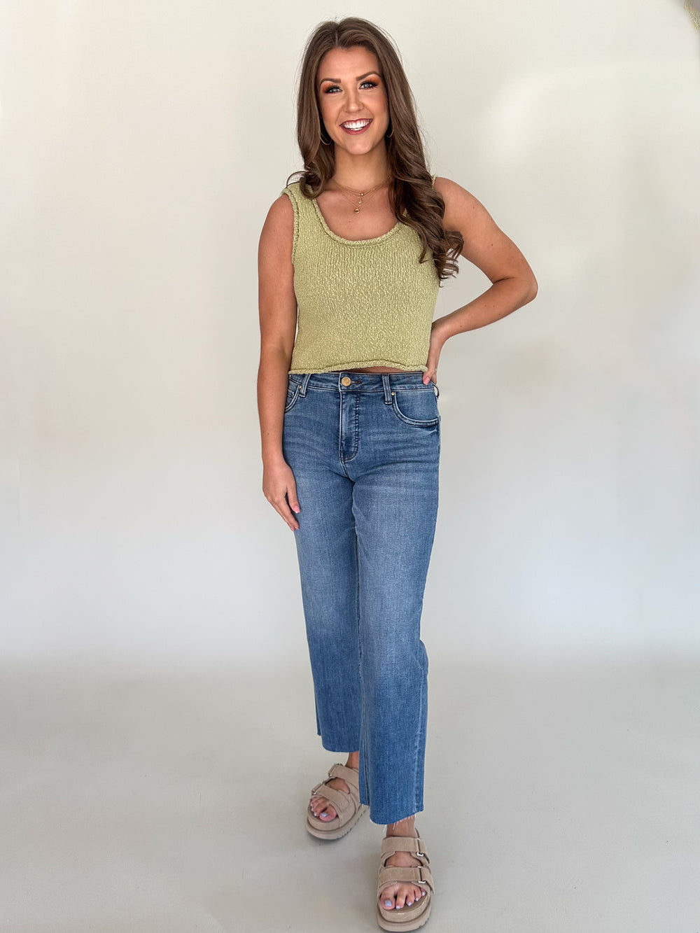Kelsey High Rise Fab Ab Ankle Flare