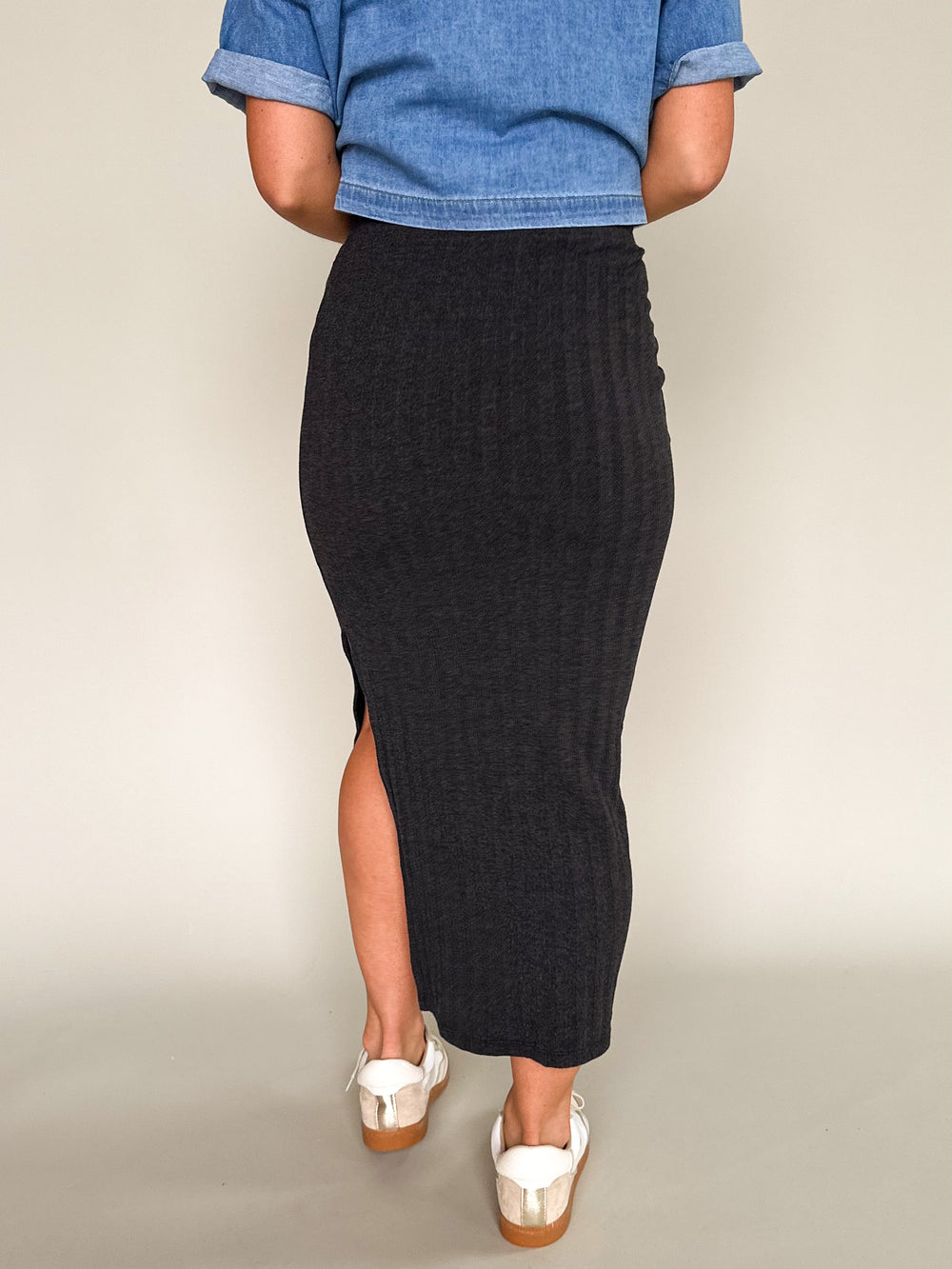 Tetsu Textured Rib Skirt