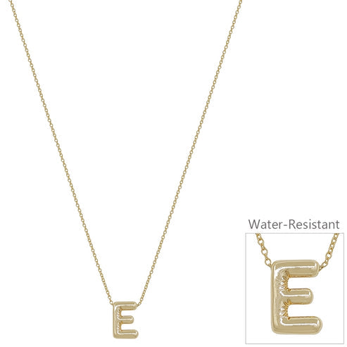 Bubble Textured Initial Necklace