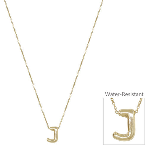 Bubble Textured Initial Necklace