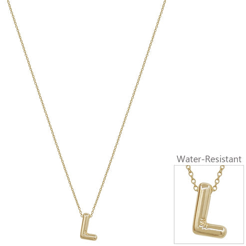 Bubble Textured Initial Necklace