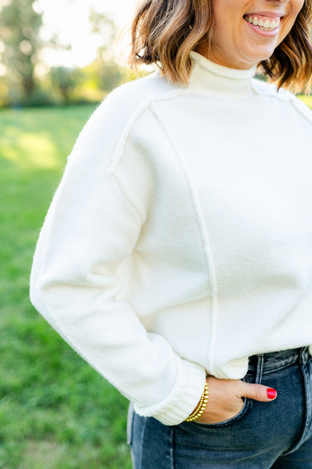 Noella Long Sleeve Funnel Neck Pullover