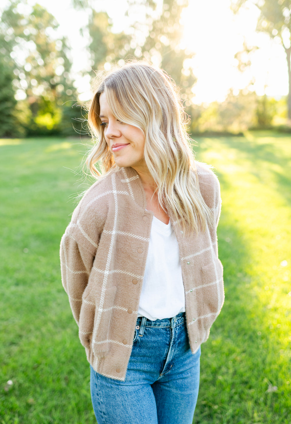 Lex Plaid Bomber Jacket