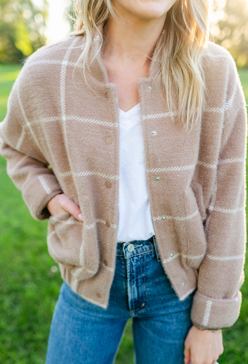 Lex Plaid Bomber Jacket