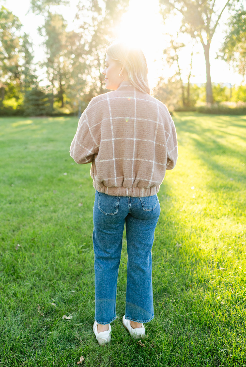 Lex Plaid Bomber Jacket