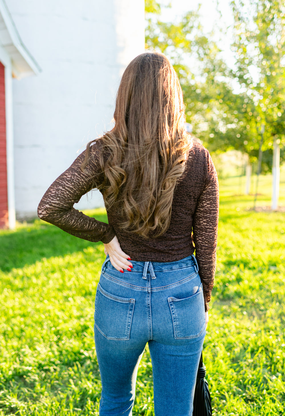 Long Sleeve Textured Mock