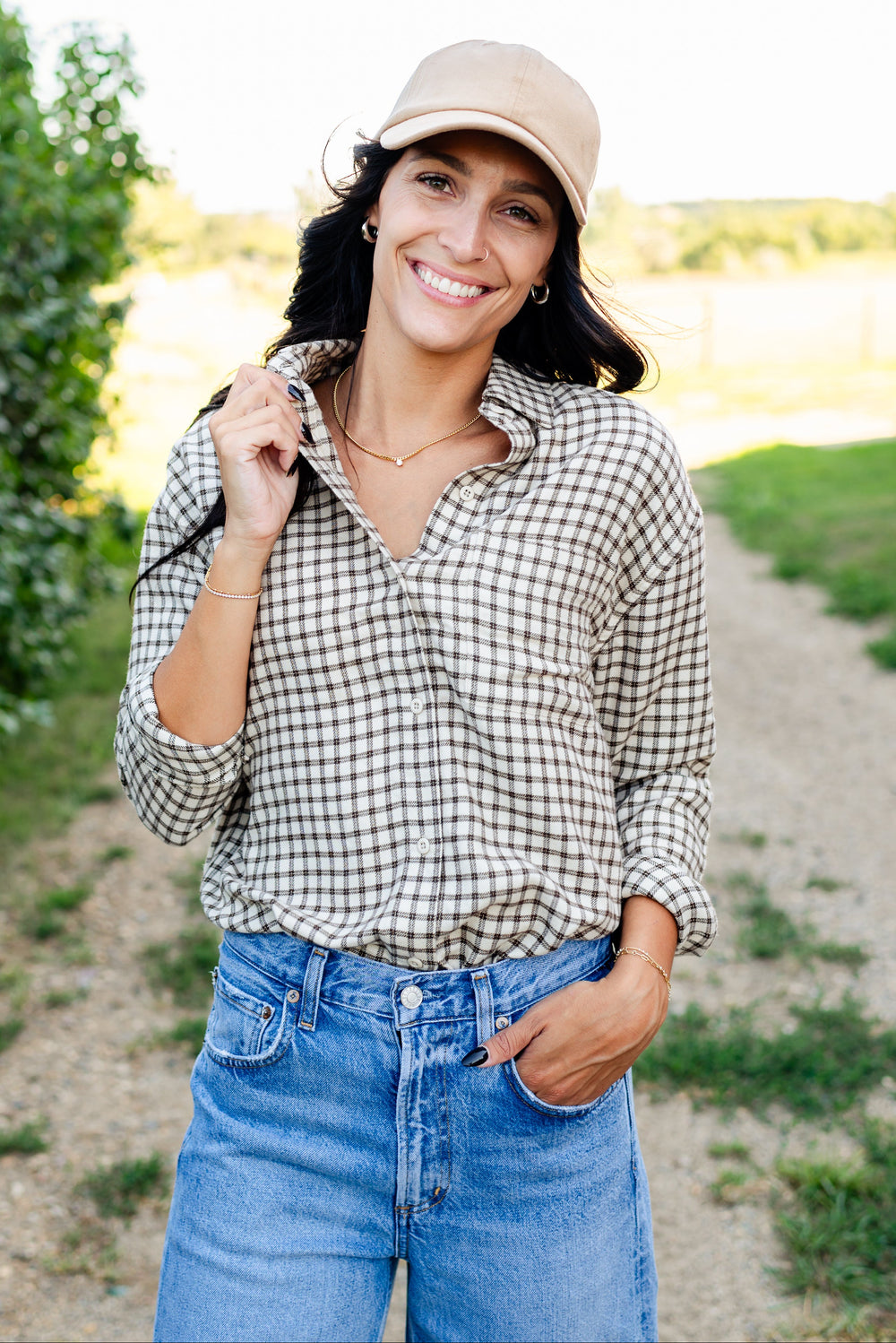 River Plaid Button Up