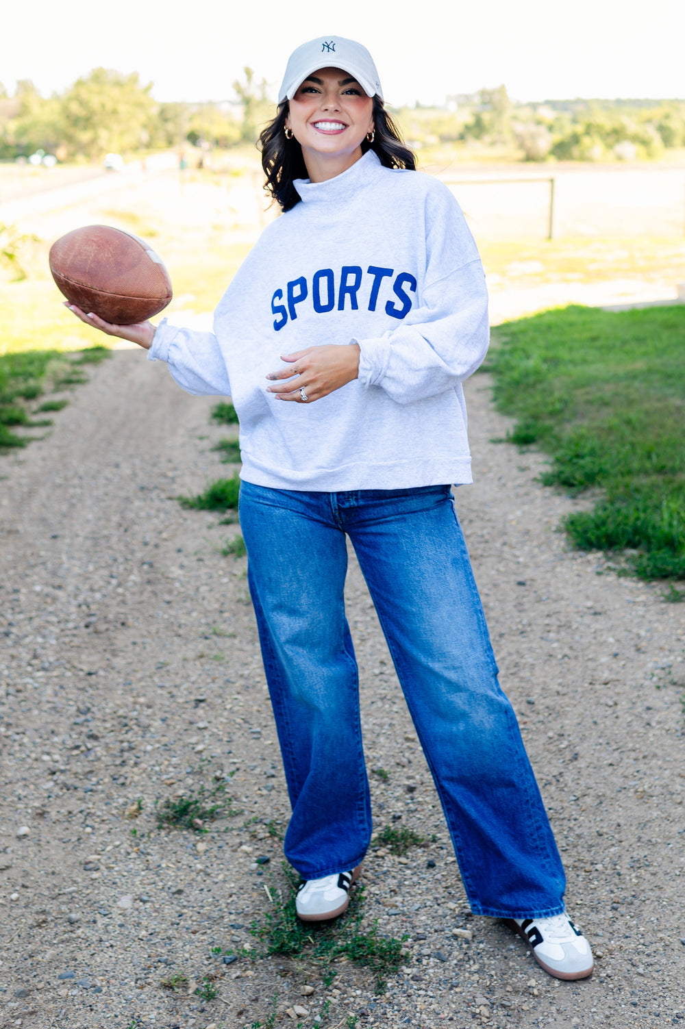 Navy Sports Mockneck