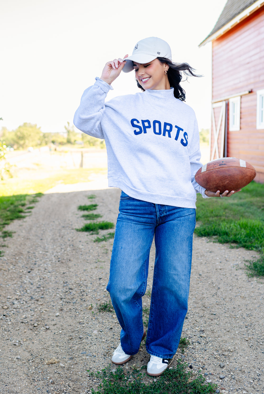 Navy Sports Mockneck
