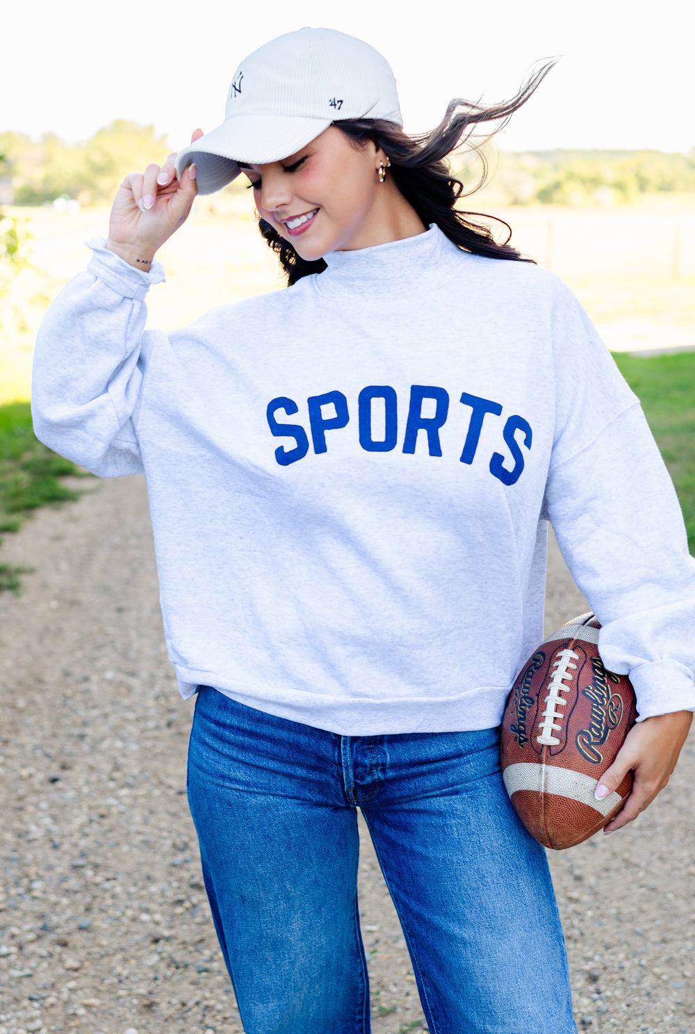 Navy Sports Mockneck