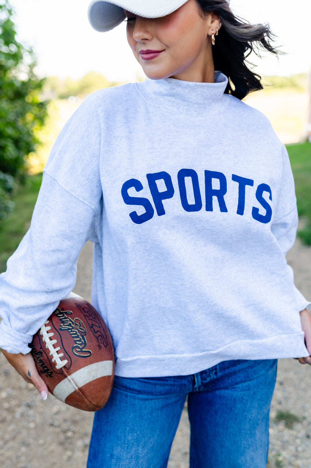 Navy Sports Mockneck