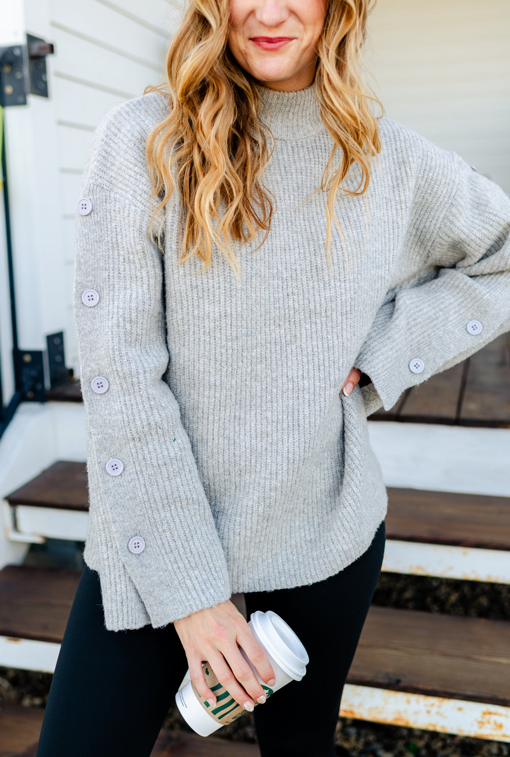 Athena Button Detail Sweater