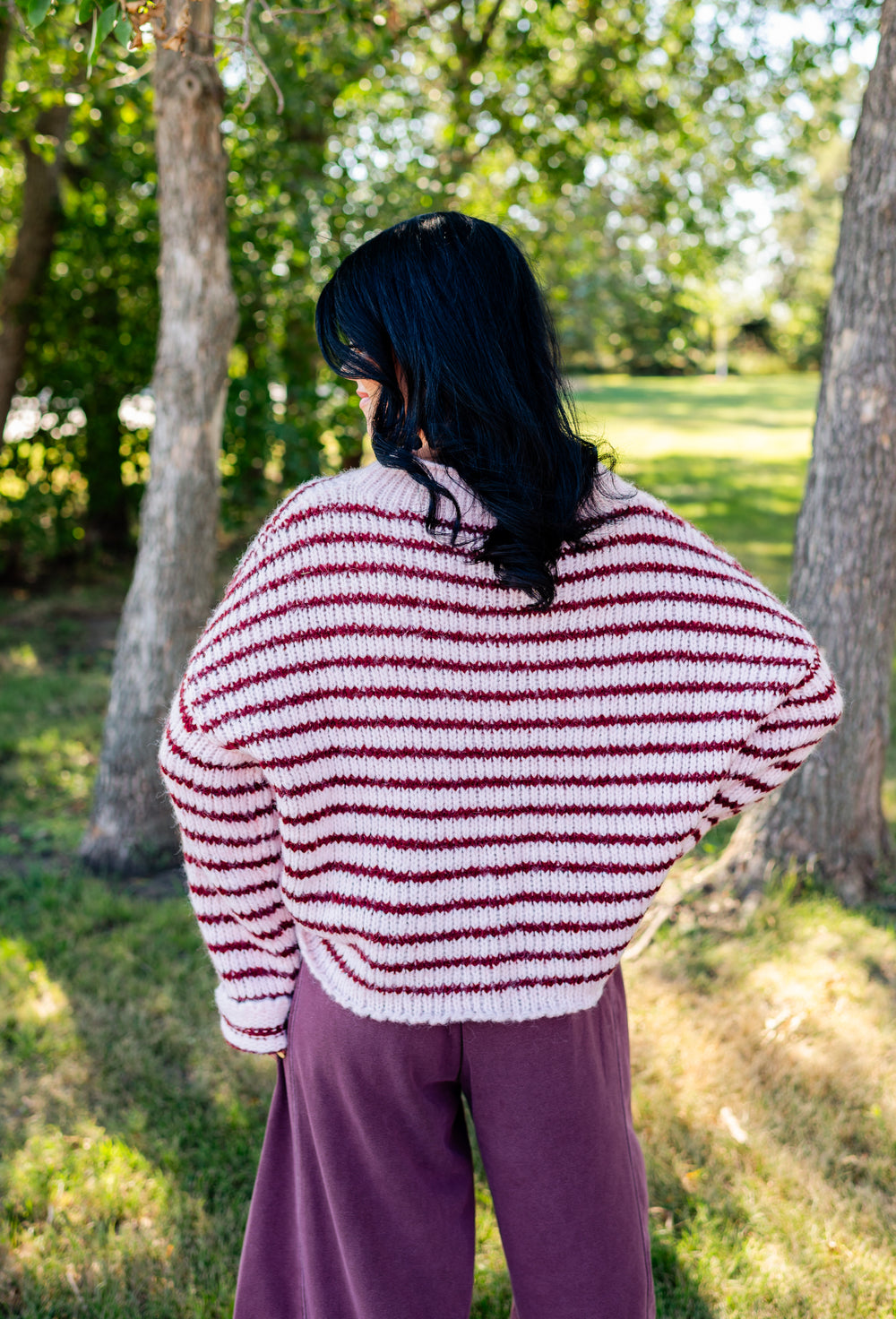 The Shadow To My Light Striped Sweater