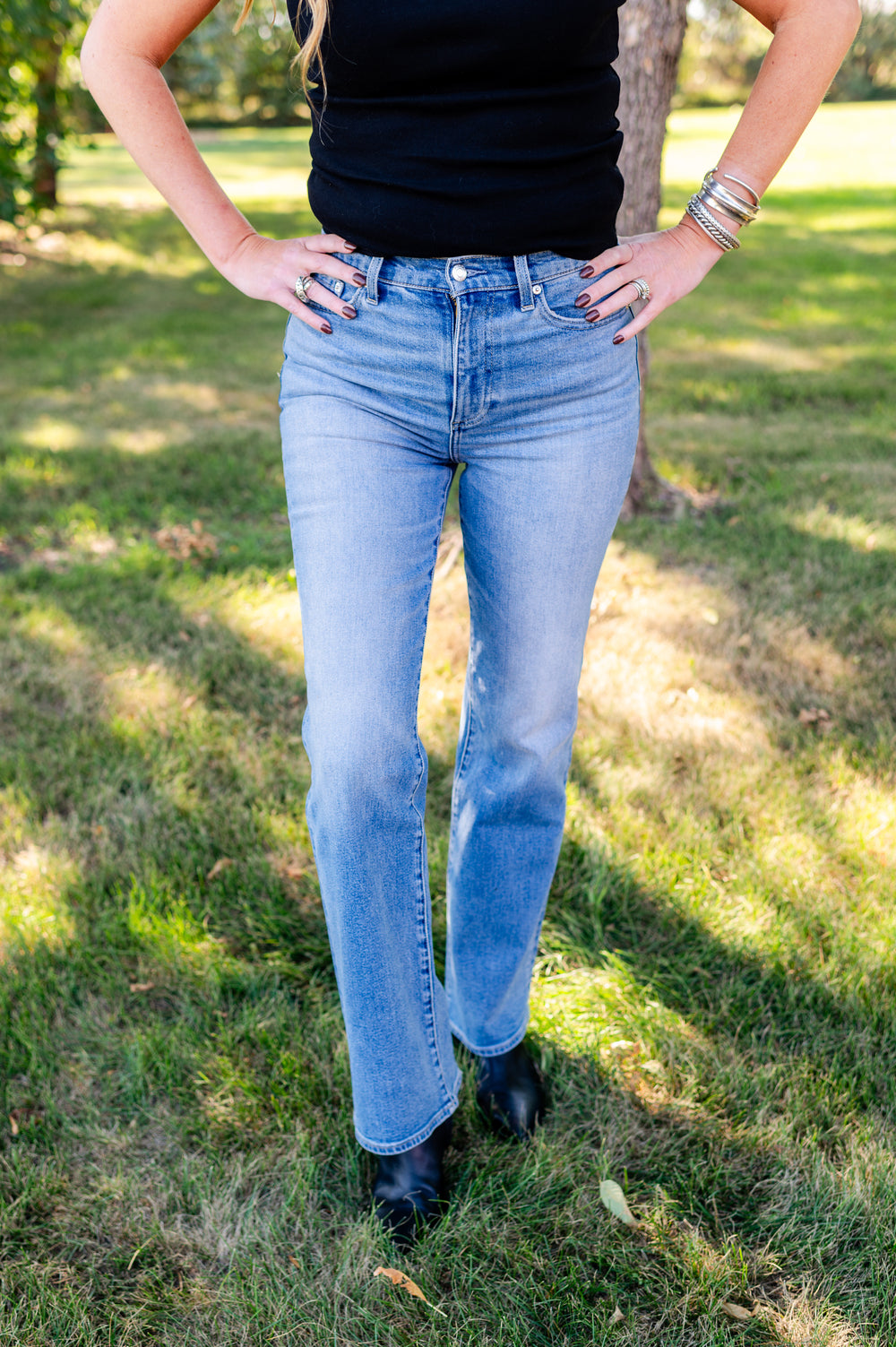 Evie High Rise Slim Boot in Illusion
