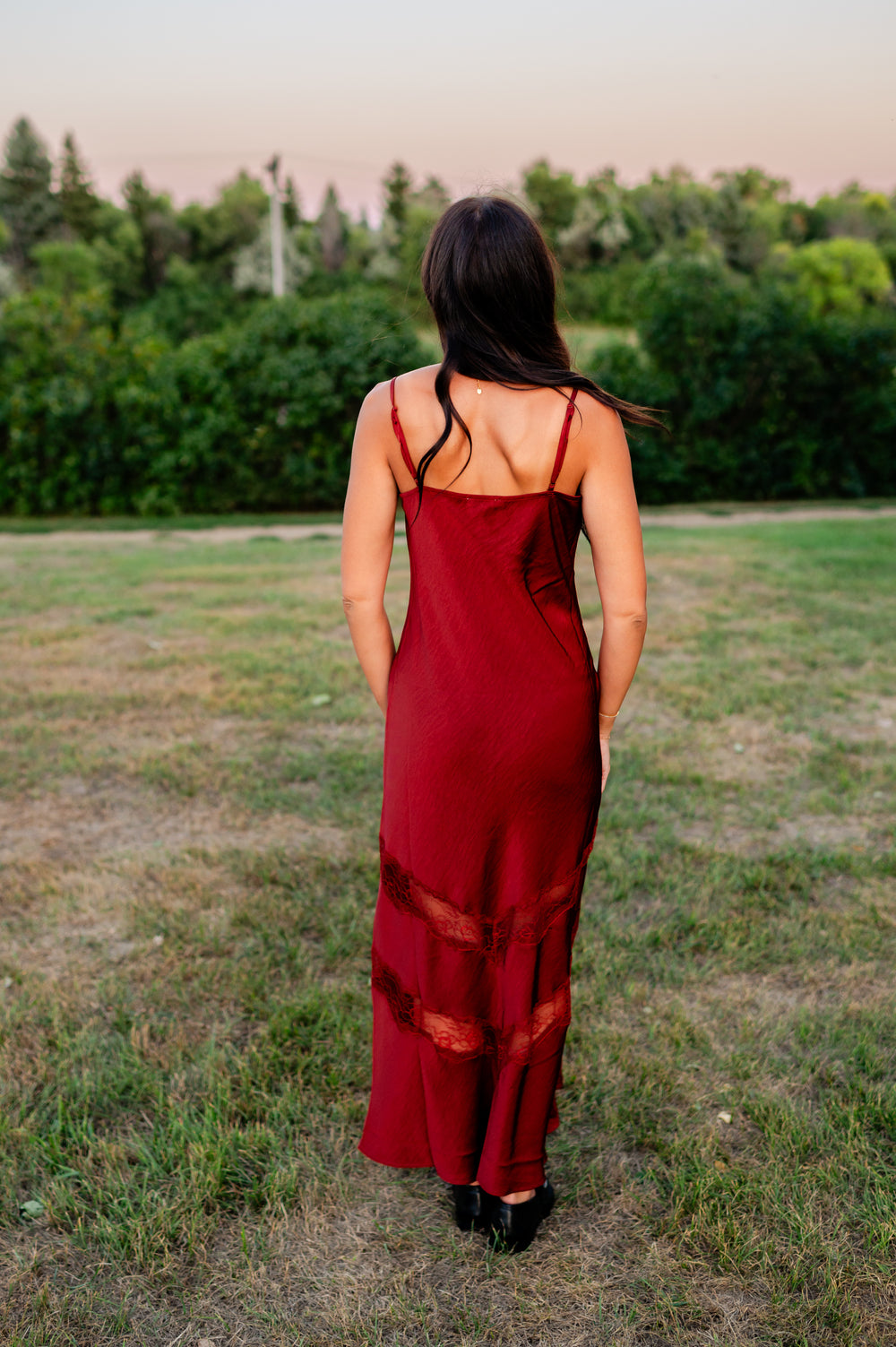 Bruna Lace Inset Midi Dres