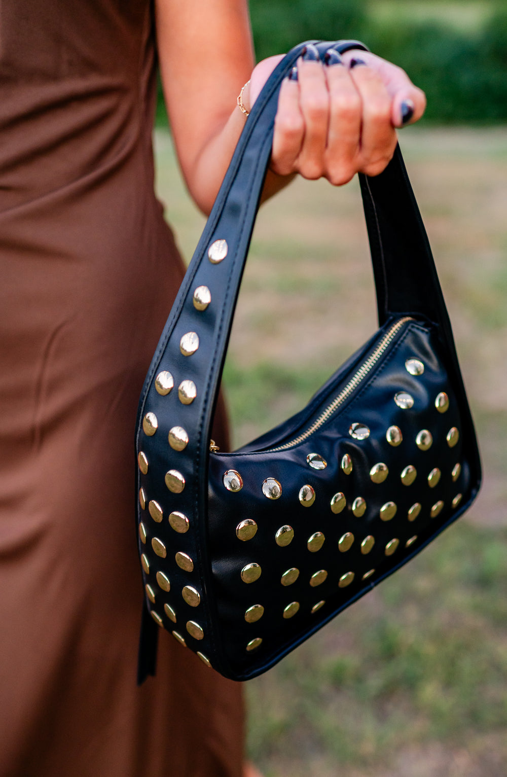 Cheyann Studded Hobo Bag