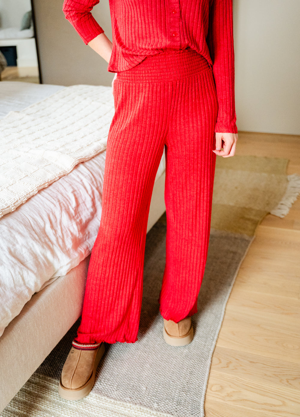 Dawn Smocked Rib Pant