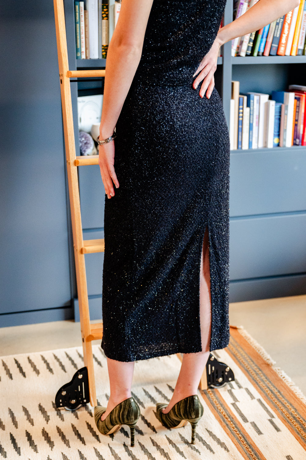 Creative Energy Lurex Knit Midi Skirt