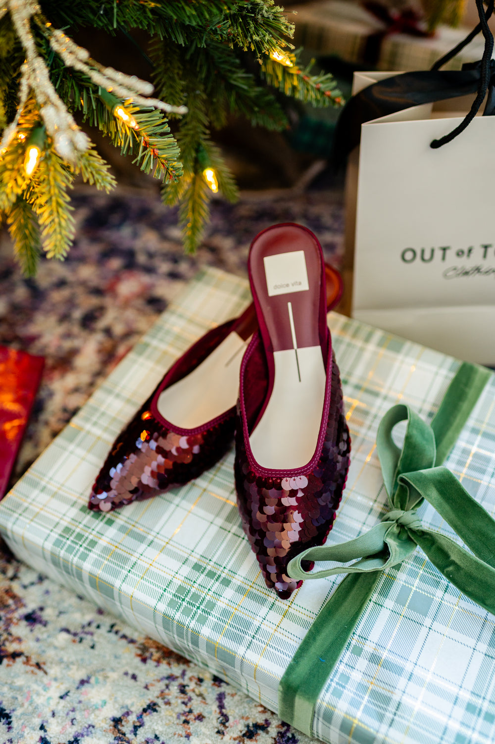 Cleo Sequin Kitten Heel