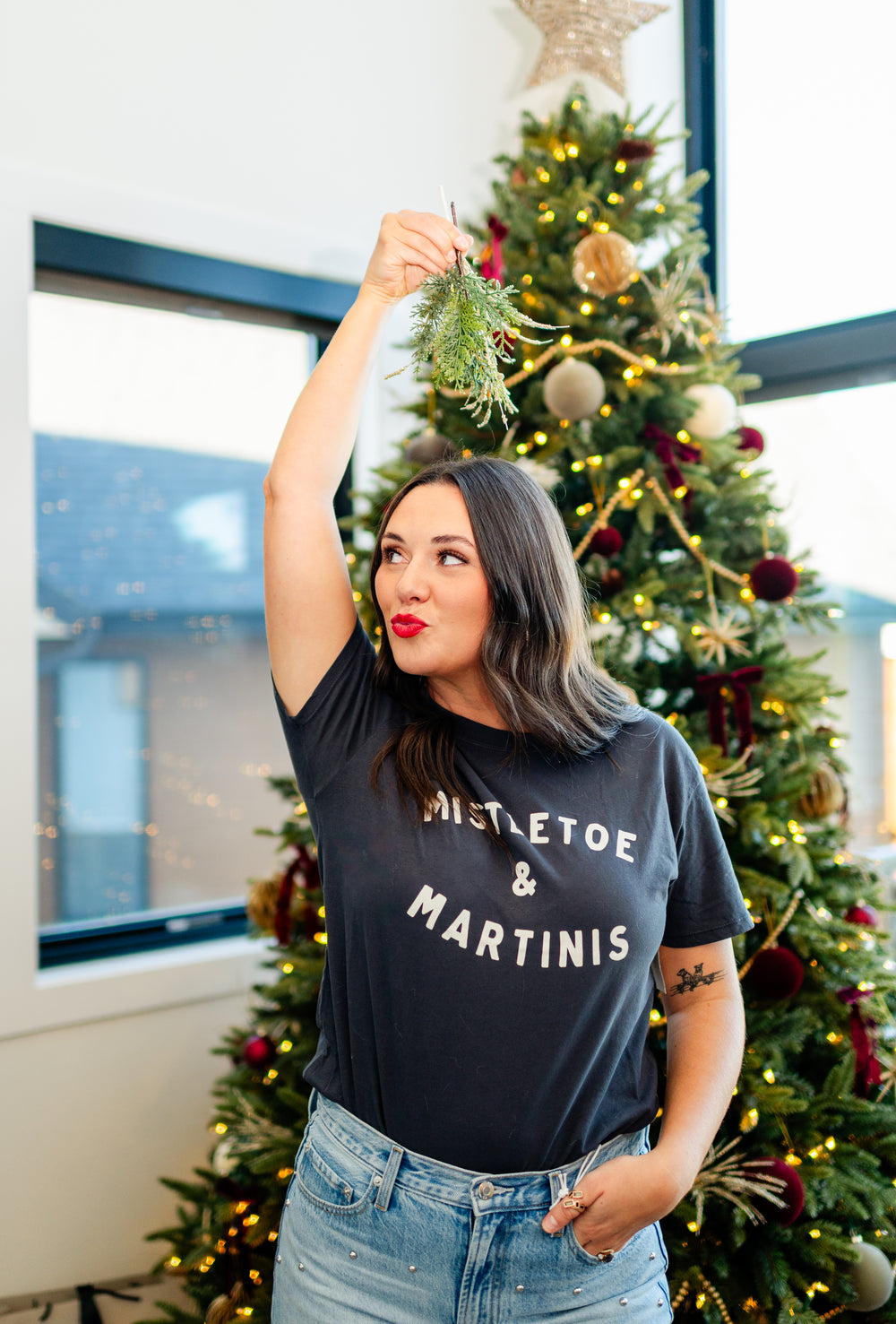 Mistletoe Boyfriend Tee