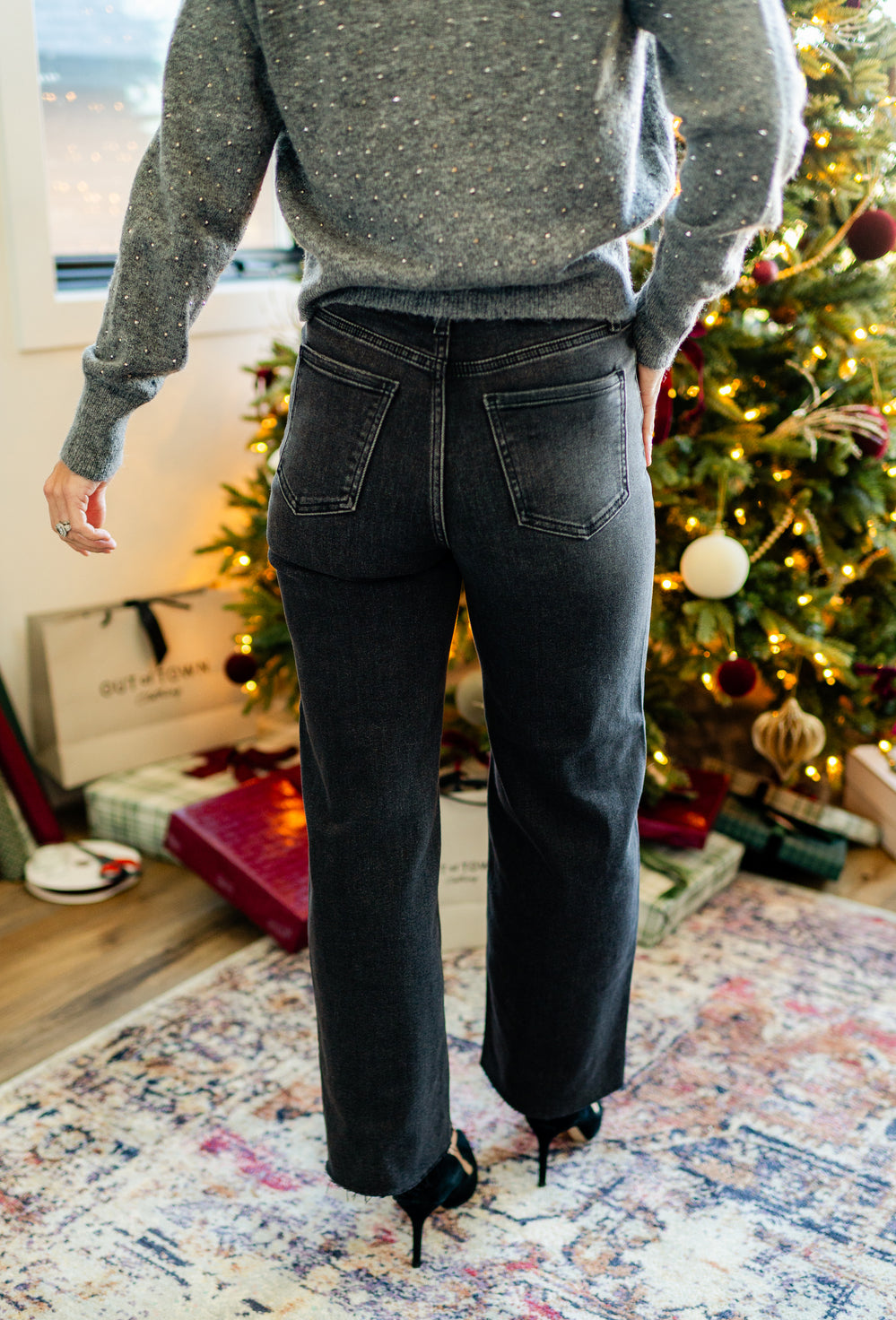 Pleaser High Rise Wide Ankle in Twilight