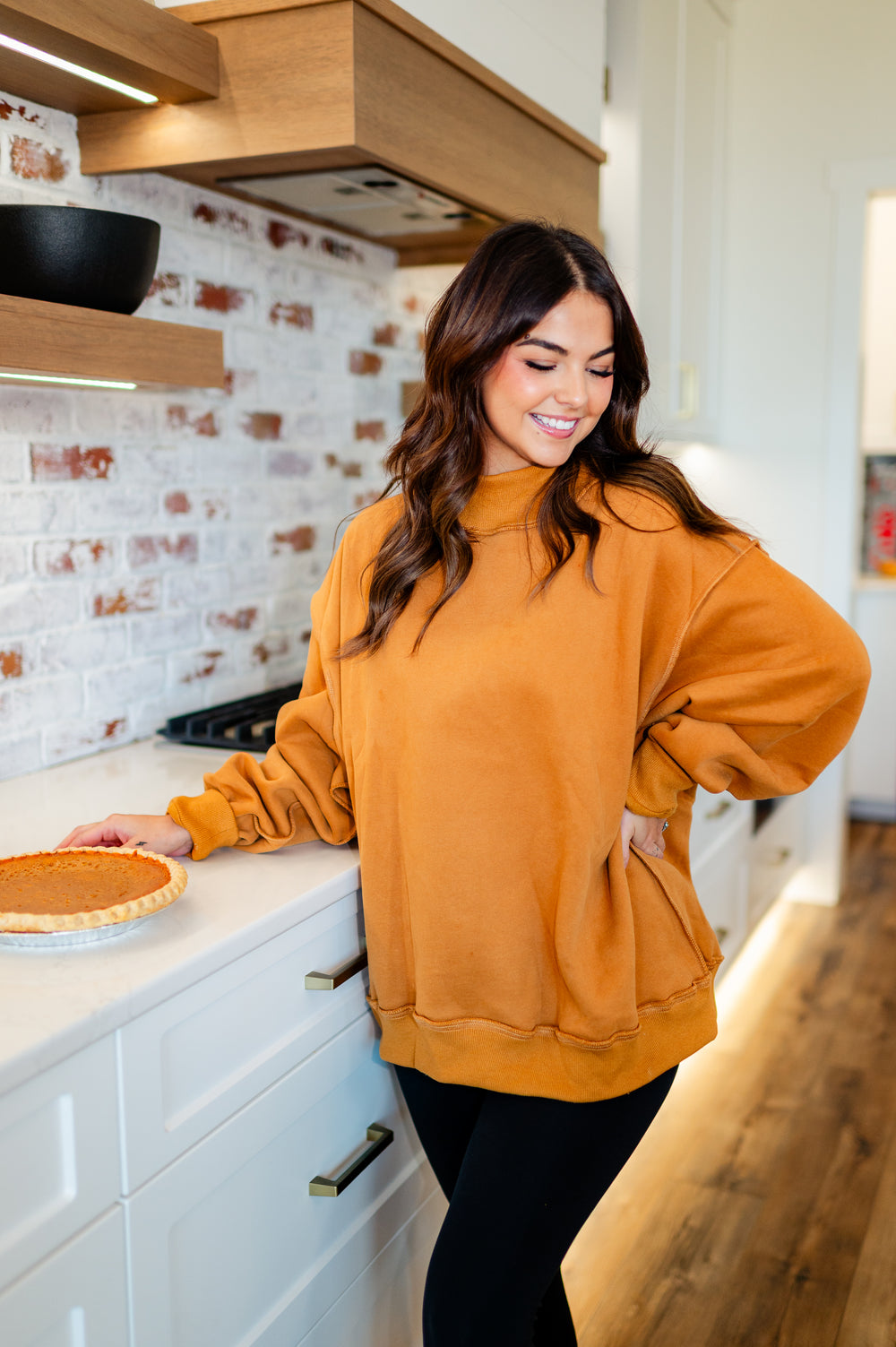 Solid Reversible Mock Neck Sweatshirt