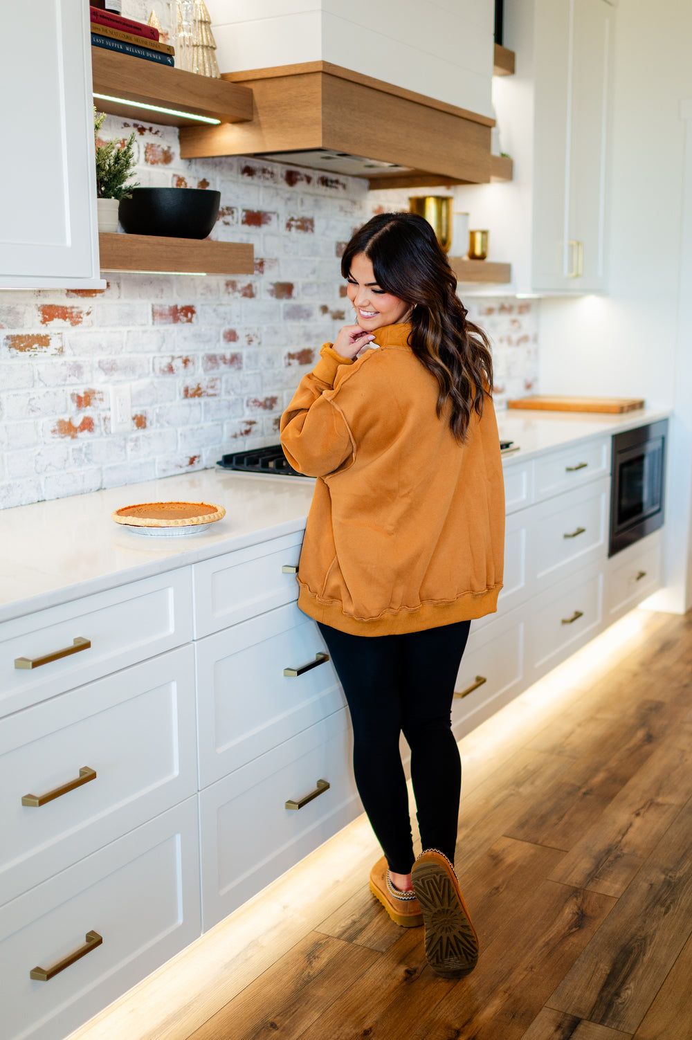 Solid Reversible Mock Neck Sweatshirt