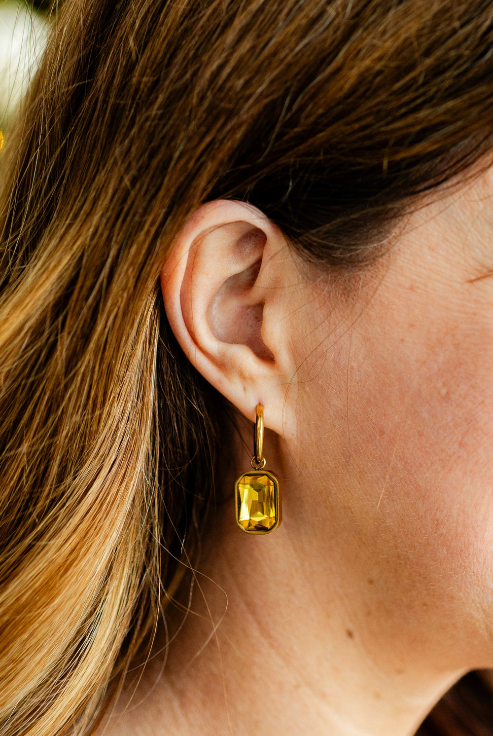 Diana Huggie Charm Earrings