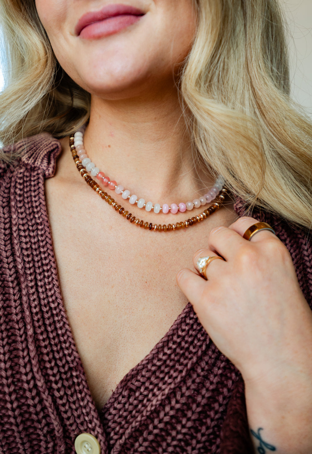 903 Stone Bead Neckalce