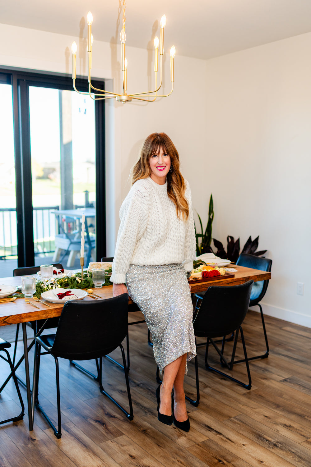 Helena Cable Knit Tunic Sweater