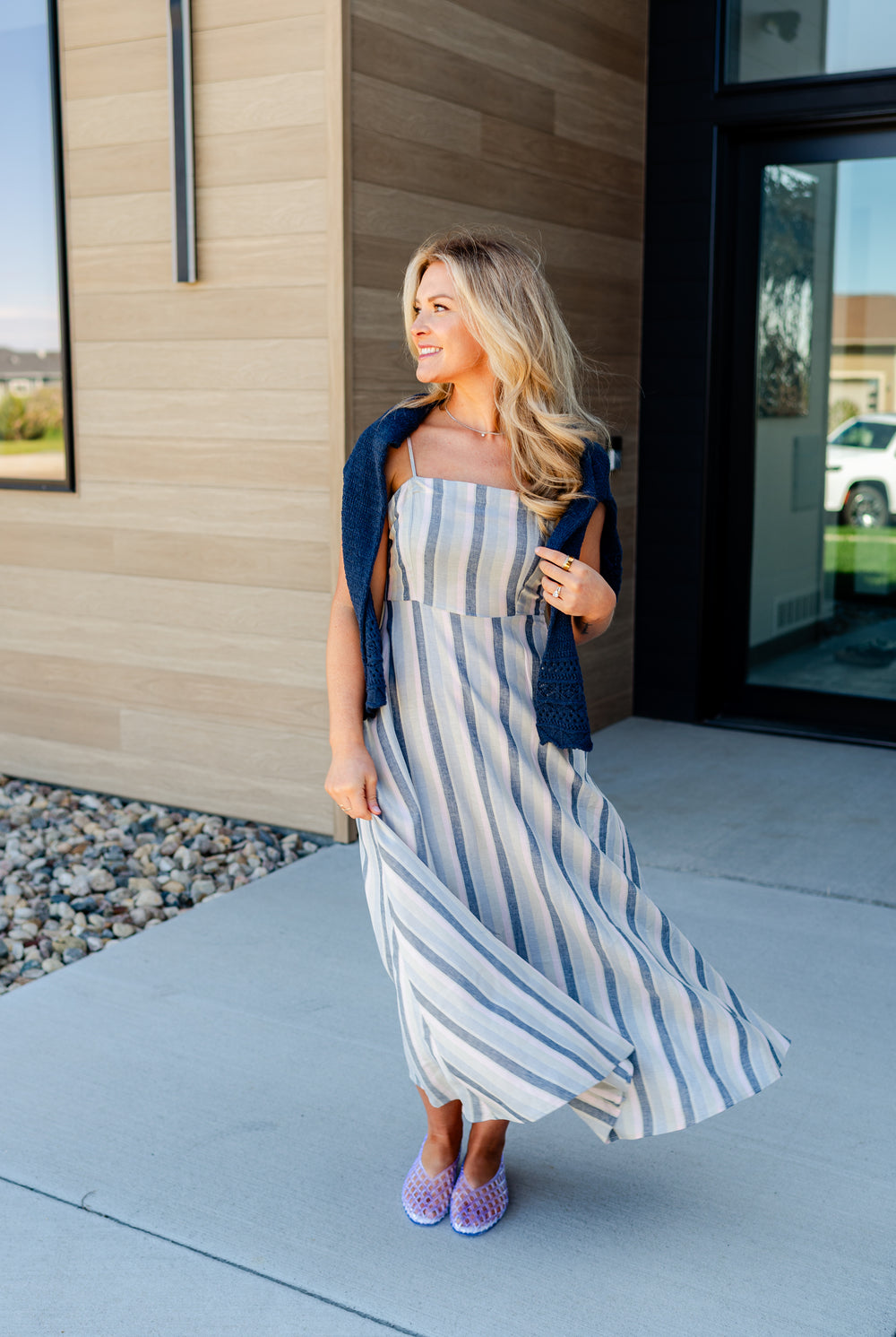 Sweetgrass Stripe Midi Dress