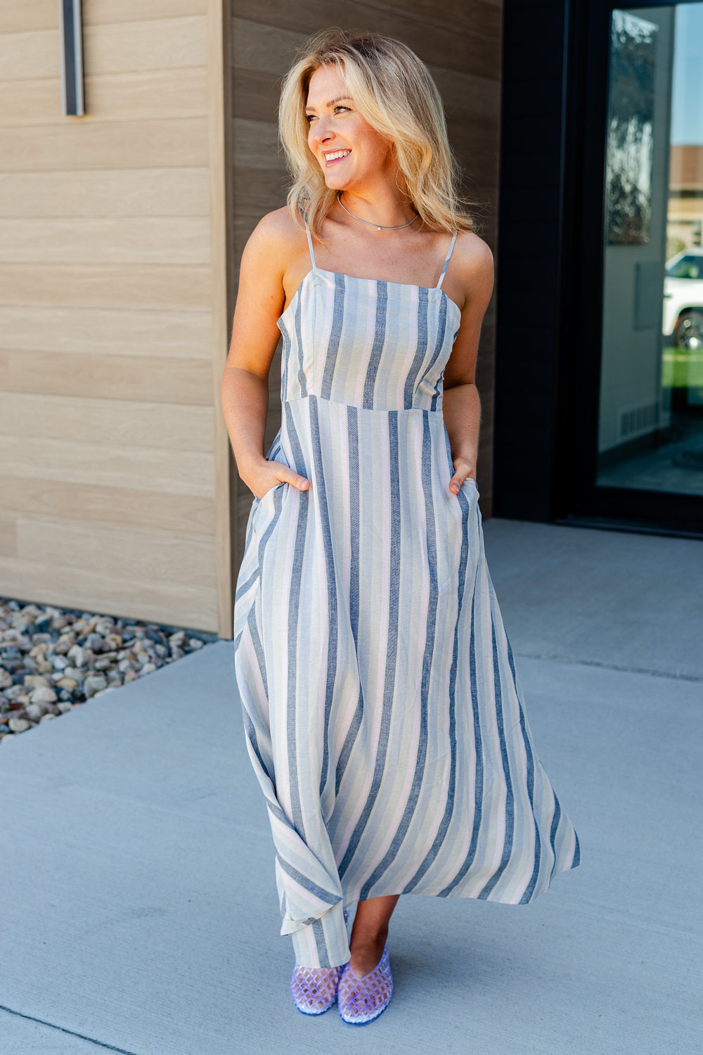 Sweetgrass Stripe Midi Dress