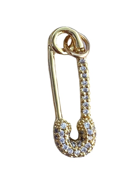 Pave Safety Pin Charm