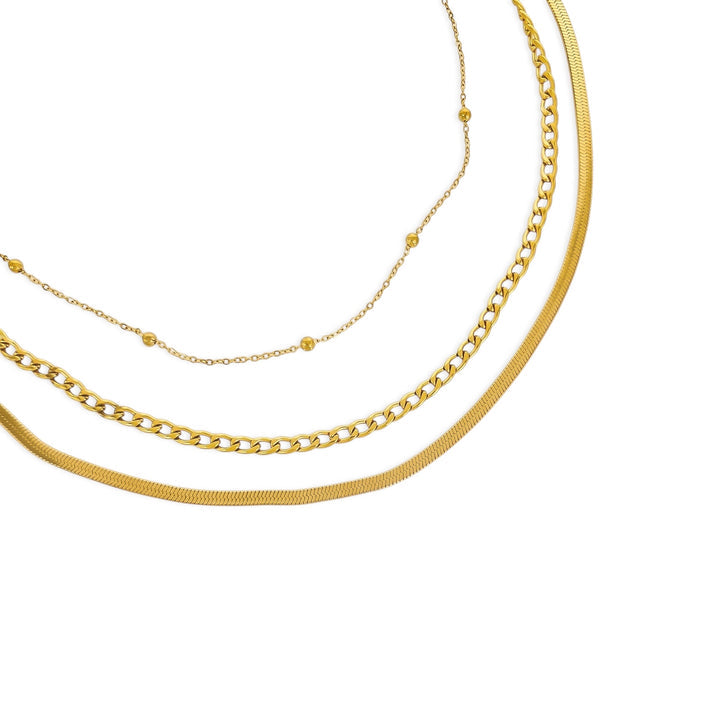 012 Triple Layered Chain Necklace