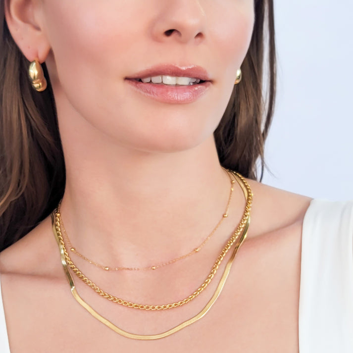 012 Triple Layered Chain Necklace