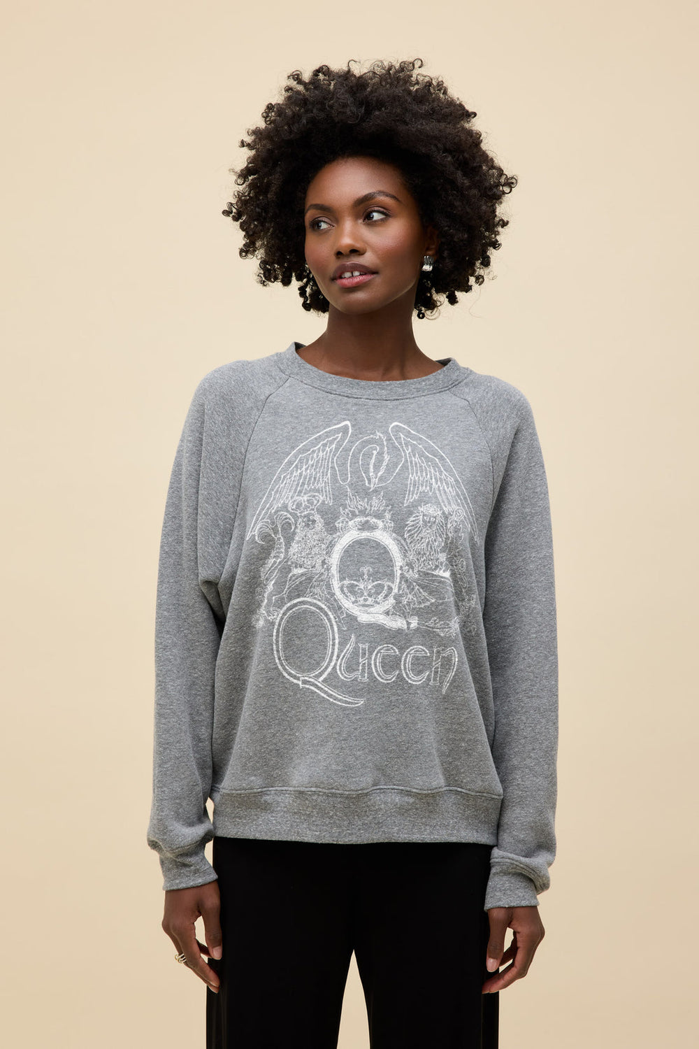 Queen Crest Vintage Raglan Sweatshirt